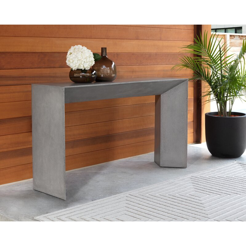 Faux wood Patio 2024 Console table with faux